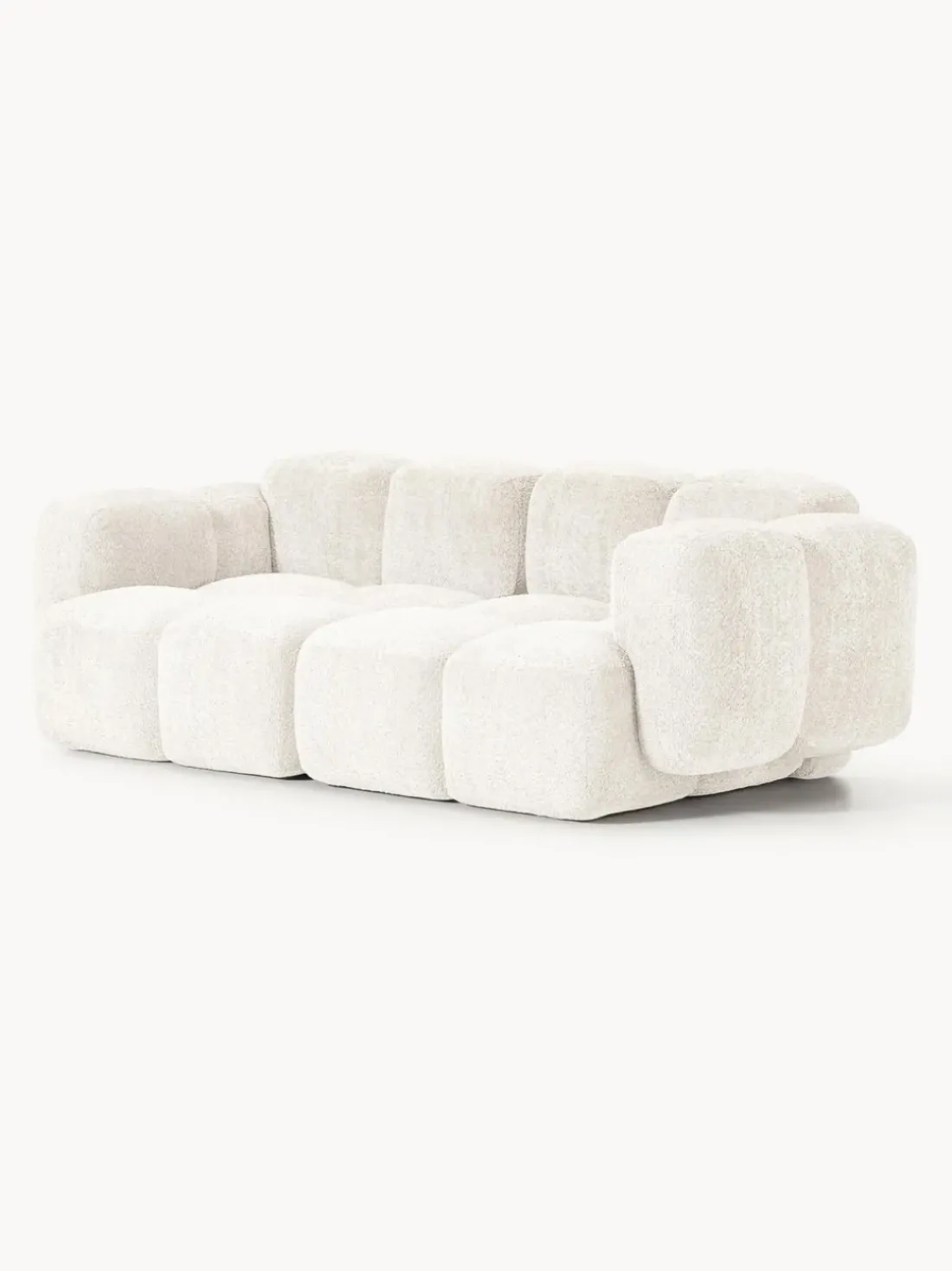 Sofá modular de borreguillo bouclé Tayla (3 plazas)