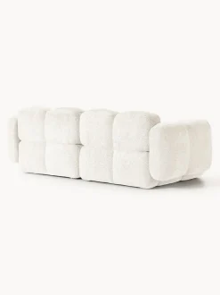 Sofá modular de borreguillo bouclé Tayla (3 plazas)