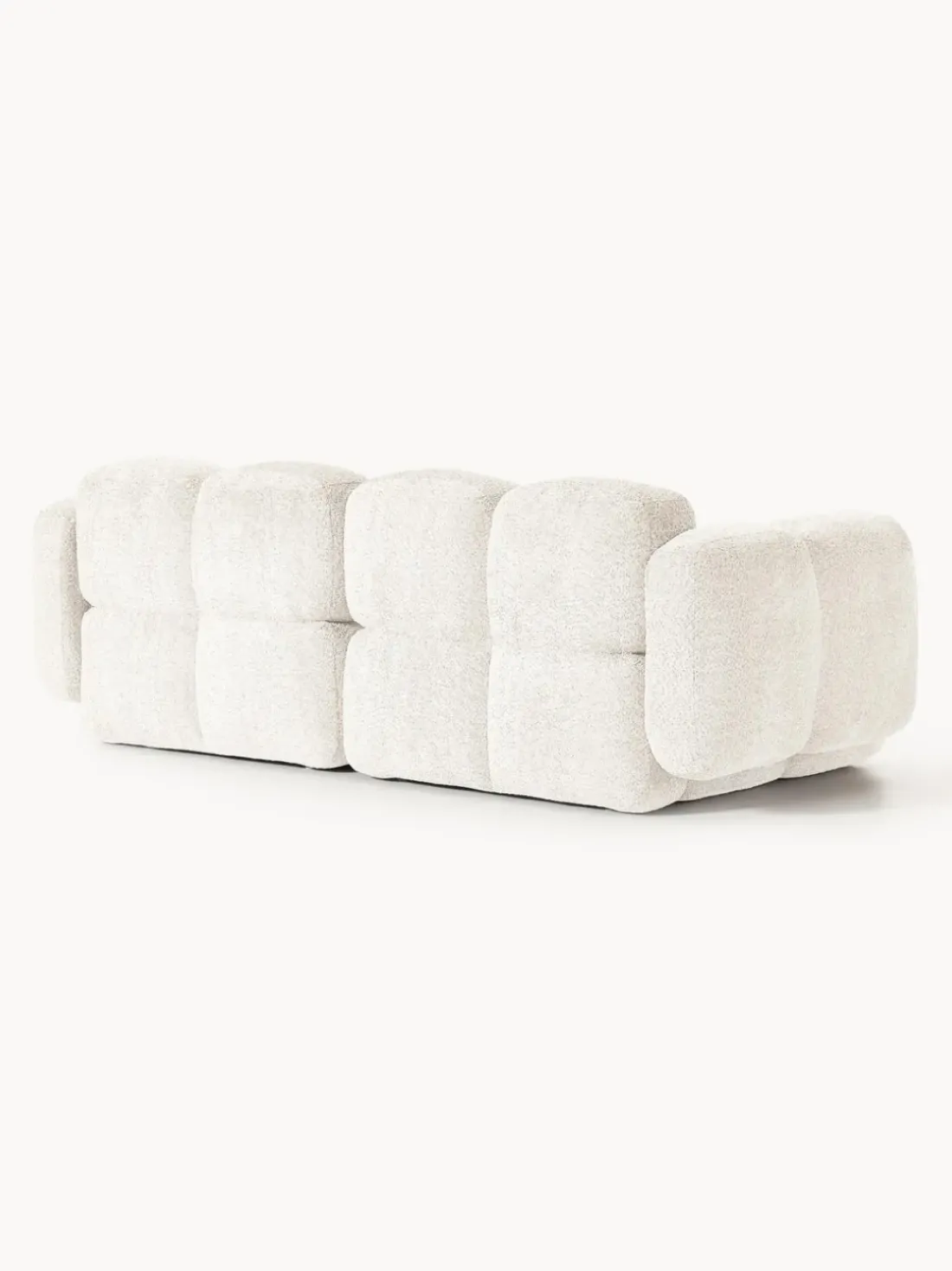 Sofá modular de borreguillo bouclé Tayla (3 plazas)