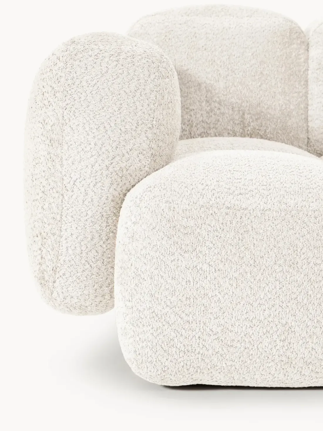 Sofá modular de borreguillo bouclé Tayla (3 plazas)