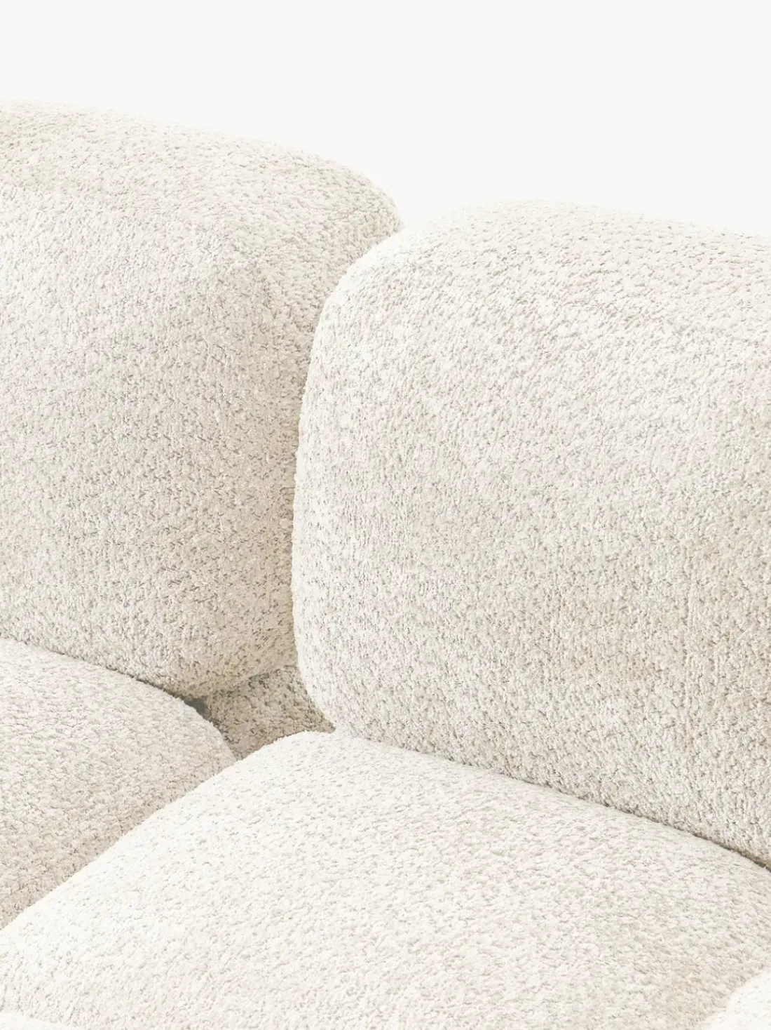 Sofá modular de borreguillo bouclé Tayla (3 plazas)