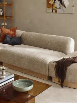 Sofá modular de borreguillo bouclé Natalie (2 plazas)