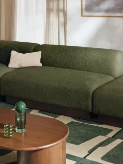 Sofá modular de borreguillo bouclé Natalie (2 plazas)