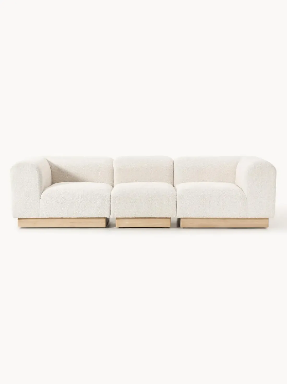 Sofá modular de borreguillo bouclé Natalie (3 plazas)