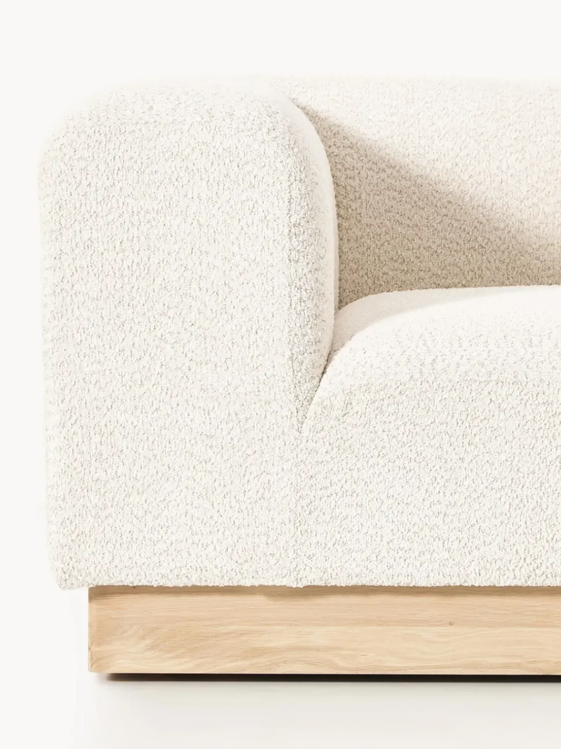 Sofá modular de borreguillo bouclé Natalie (3 plazas)