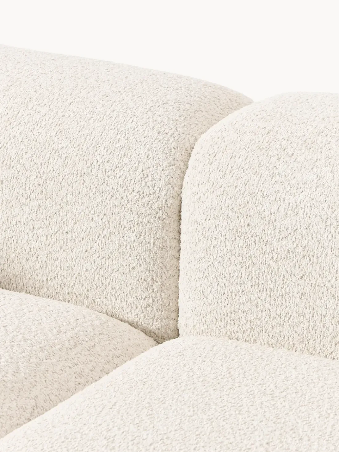 Sofá modular de borreguillo bouclé Natalie (3 plazas)