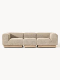 Sofá modular de borreguillo bouclé Natalie (3 plazas)