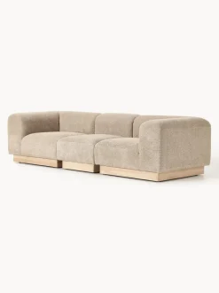 Sofá modular de borreguillo bouclé Natalie (3 plazas)