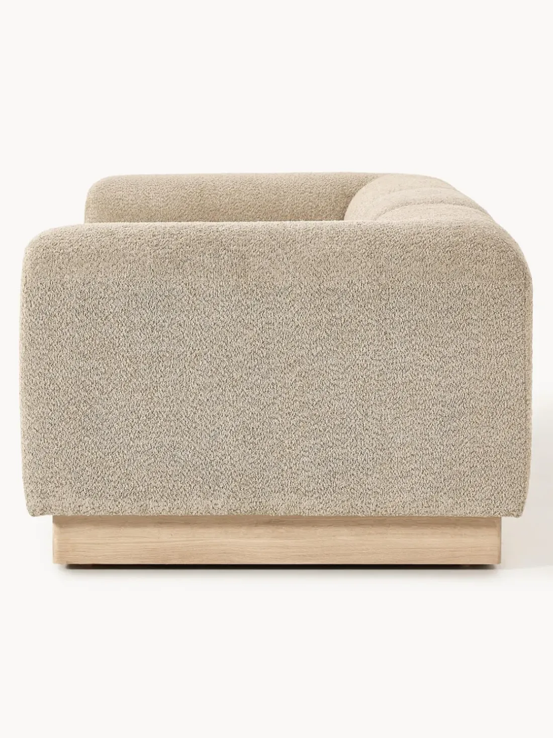 Sofá modular de borreguillo bouclé Natalie (3 plazas)