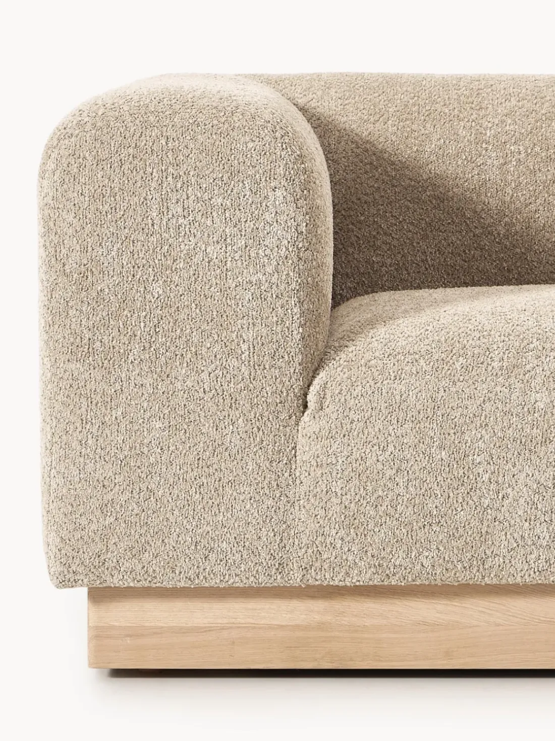 Sofá modular de borreguillo bouclé Natalie (3 plazas)