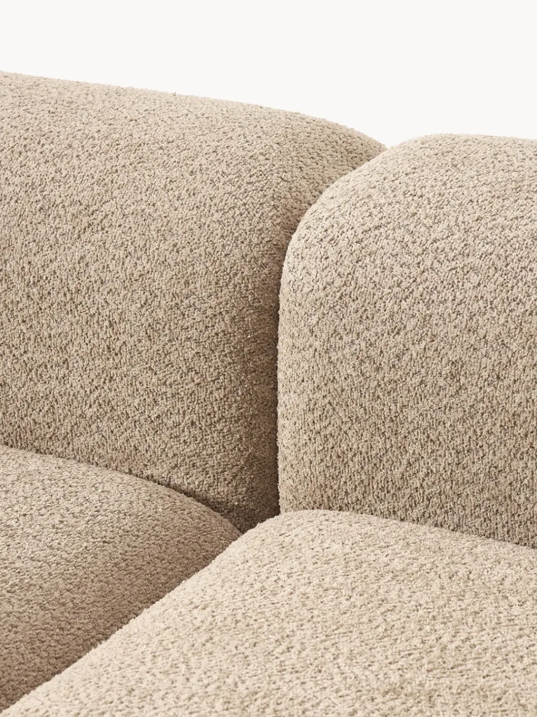 Sofá modular de borreguillo bouclé Natalie (3 plazas)