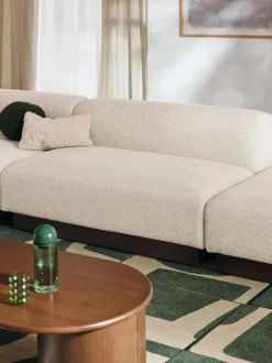 Sofá modular de borreguillo bouclé Natalie (2 plazas)