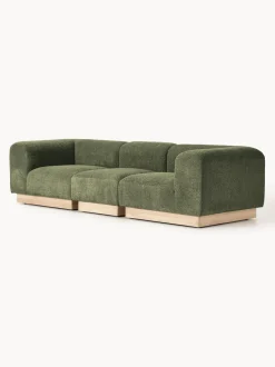 Sofá modular de borreguillo bouclé Natalie (3 plazas)