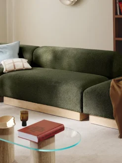 Sofá modular de borreguillo bouclé Natalie (2 plazas)