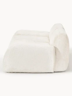 Sofá modular de borreguillo bouclé Wolke (3 plazas)