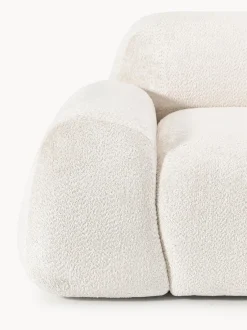Sofá modular de borreguillo bouclé Wolke (3 plazas)