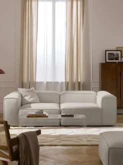 Sofá modular de mezcla de lino Lennon (3 plazas)