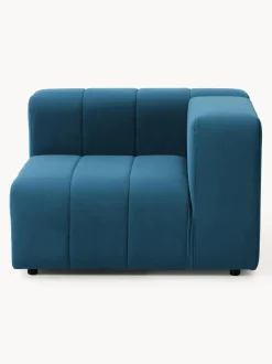Sofá modular de terciopelo con reposapiés Lena, (3 plazas)