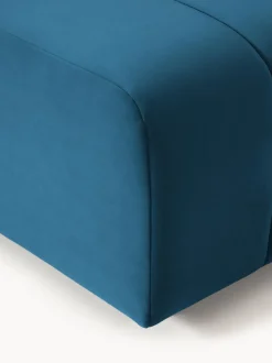 Sofá modular de terciopelo con reposapiés Lena, (3 plazas)