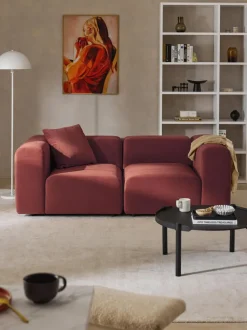 Sofá modular de terciopelo Lena (3 plazas)