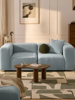 Sofá modular en tejido bouclé Lena (3 plazas)