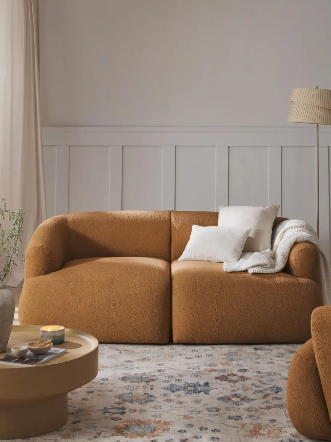 Sofá modular en tejido bouclé Sofia (2 plazas)