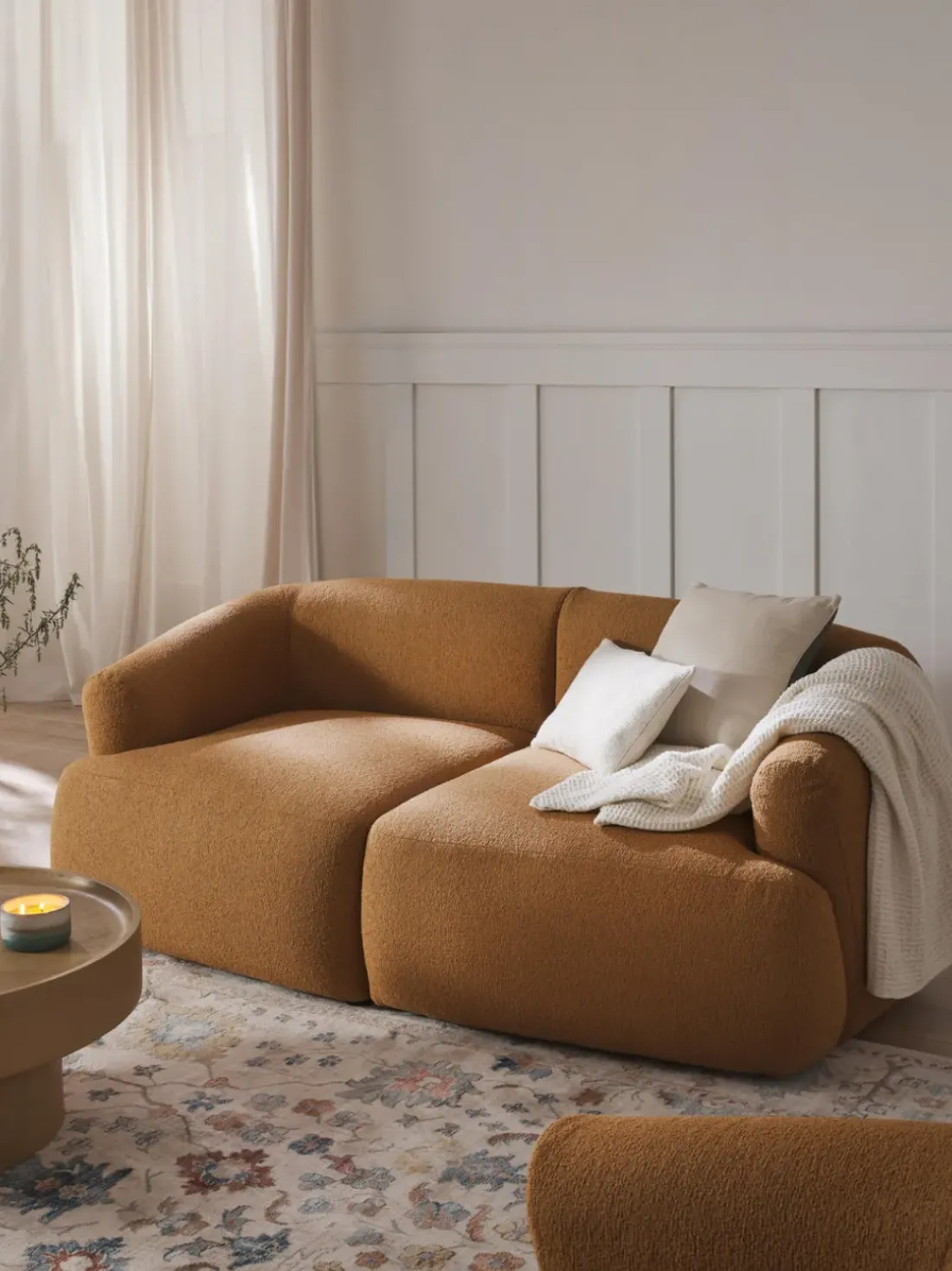 Sofá modular en tejido bouclé Sofia (2 plazas)