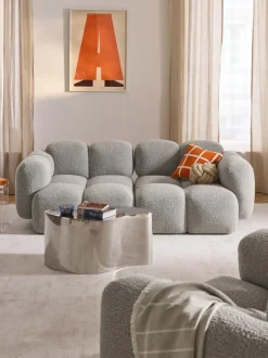 Sofá modular en tejido bouclé Tayla (3 plazas)