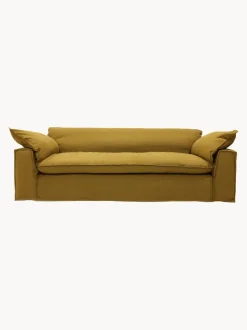 Sofá Nomad: 305 cm - lino, ocre (4 plazas)