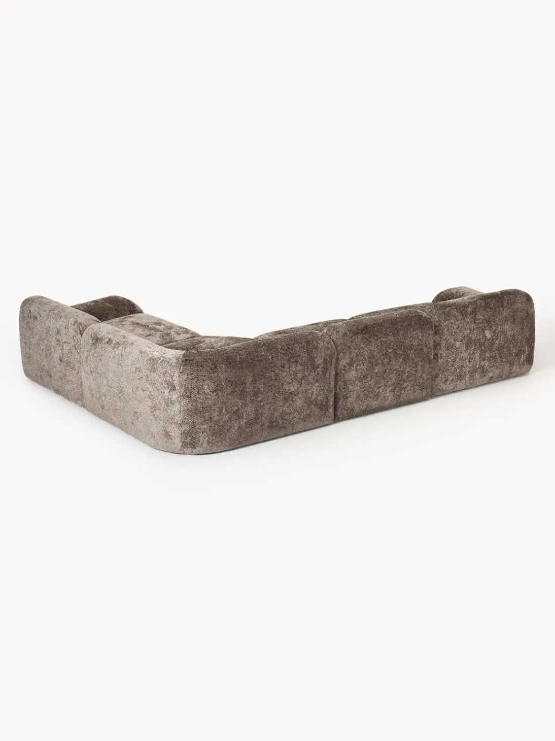 Sofá rinconera de borreguillo bouclé artesanal Wolke (4 plazas)