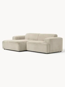 Sofá rinconera de pana Melva (3 plazas)
