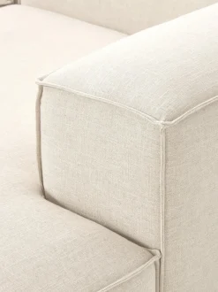 Sofá rinconera grande de mezcla de lino Lennon