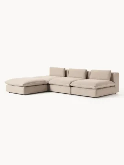 Sofá rinconera grande modular con reposapiés Felix