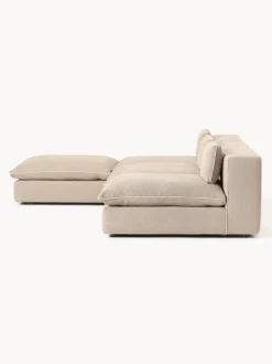Sofá rinconera grande modular con reposapiés Felix