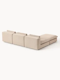 Sofá rinconera grande modular con reposapiés Felix