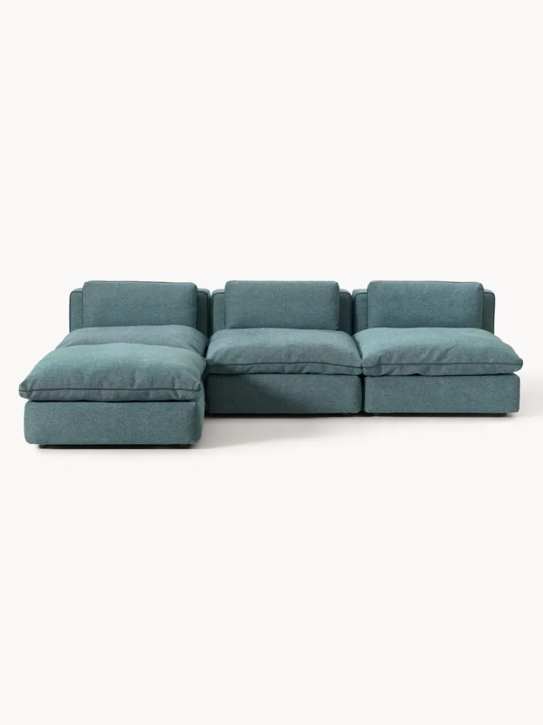 Sofá rinconera grande modular con reposapiés Felix