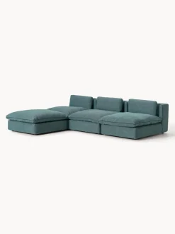 Sofá rinconera grande modular con reposapiés Felix