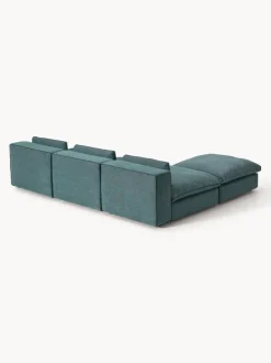 Sofá rinconera grande modular con reposapiés Felix