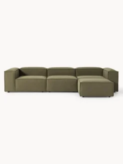Sofá rinconera modular con reposapiés izquierdo/derecho Lennon (4 plazas)