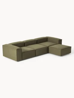Sofá rinconera modular con reposapiés izquierdo/derecho Lennon (4 plazas)