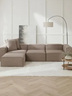 Sofá rinconera modular con reposapiés izquierdo/derecho Lennon (4 plazas)