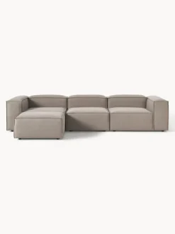 Sofá rinconera modular con reposapiés izquierdo/derecho Lennon (4 plazas)