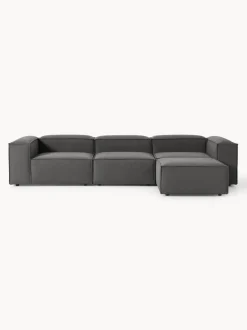 Sofá rinconera modular con reposapiés izquierdo/derecho Lennon (4 plazas)
