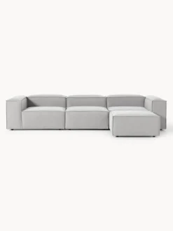 Sofá rinconera modular con reposapiés izquierdo/derecho Lennon (4 plazas)