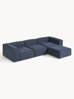Sofá rinconera modular con reposapiés izquierdo/derecho Lennon (4 plazas)