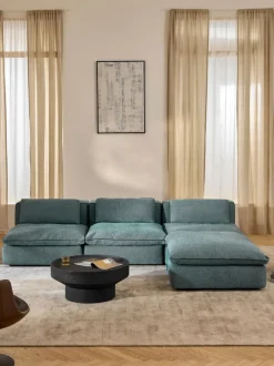 Sofá rinconera modular con reposapiés izquierdo/derecho Felix