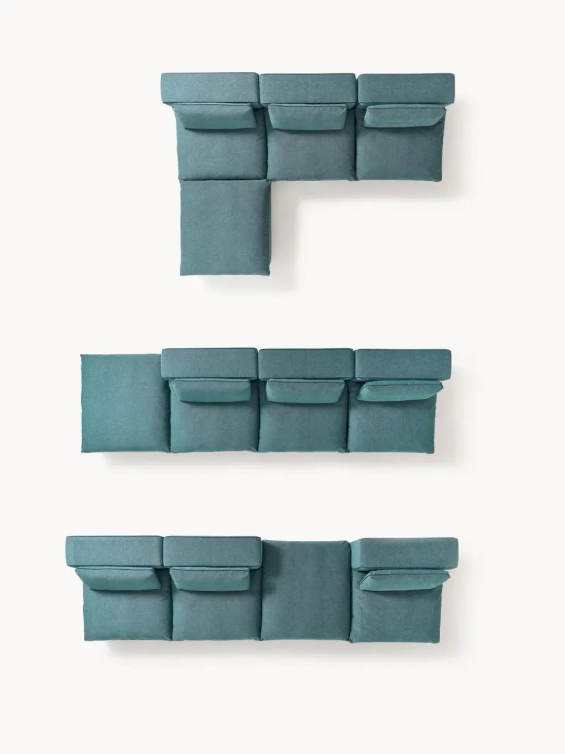 Sofá rinconera modular con reposapiés izquierdo/derecho Felix