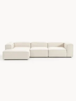 Sofá rinconera modular de mezcla de lino Lennon