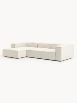 Sofá rinconera modular de mezcla de lino Lennon