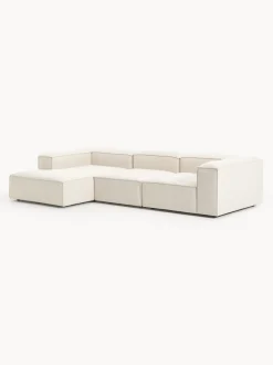 Sofá rinconera modular de mezcla de lino Lennon